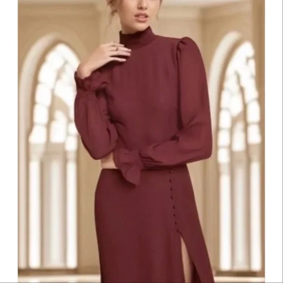 chinese dress ladies Sabrina Mock Neck Mesh Bodycon Midi Dress